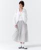 Eilubeu Check Long Skirt Aaresk103A