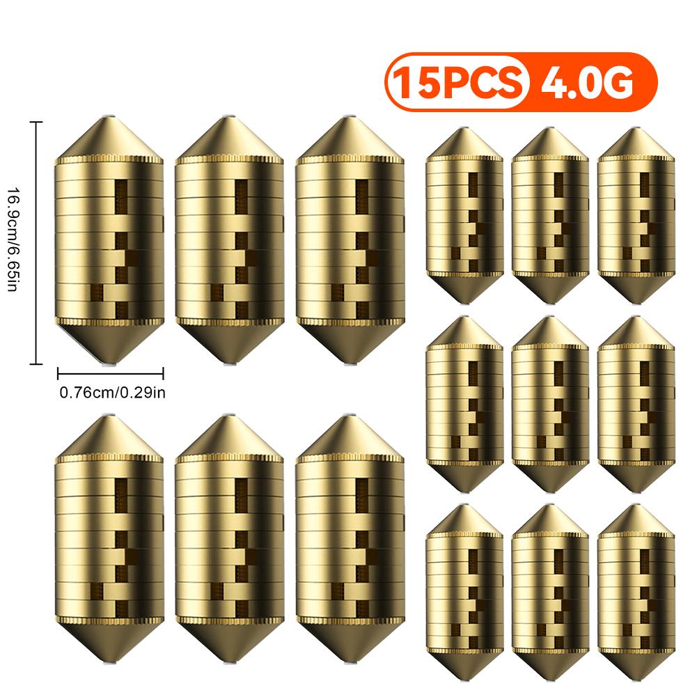 3 Peças Chumbadas de Pesca Pesos Chumbadas para Pesca de Carpa Acessórios de Pesca Chumbadas Afiadas Pesos de Cobre para Pesca em Água Salgada Água Doce