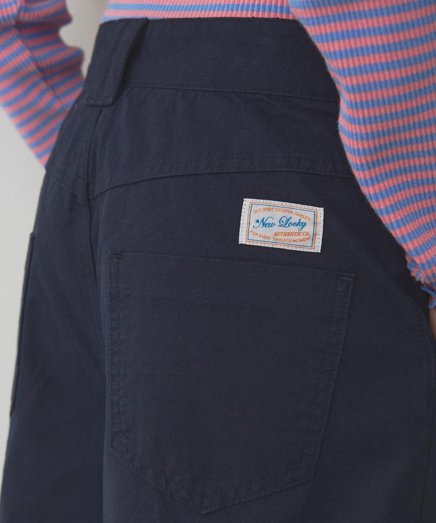 Nyuluki Vintage Cotton Cargo Shorts_Navy