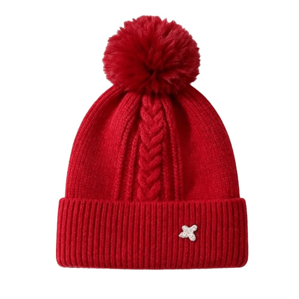 Ear Protection Knitted Cap Windproof Pompoms Hat Casual Winter Hat Outdoor