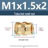 Yigu Tu Ba Hot Melt Copper M2M10 Double Knurled Insert Nut for Injection Molding