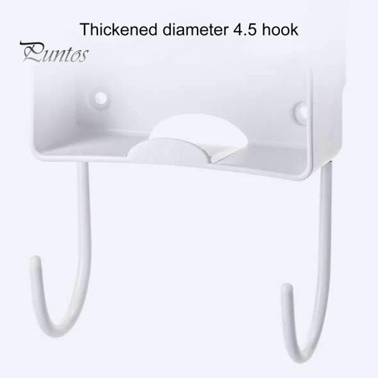 Wall Mount Electric Iron Hanger with Dual Hooks Heavy Duty Universal Laundry Room Multi-functional Iron Ironing Board Holder Organizer Storage Rack