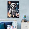 Cartoon Cute In The Universe Wearing Space Suit Animals Panda Koala Lion Cat Poster Canvas Painting Wall Art Pictures Home Decor