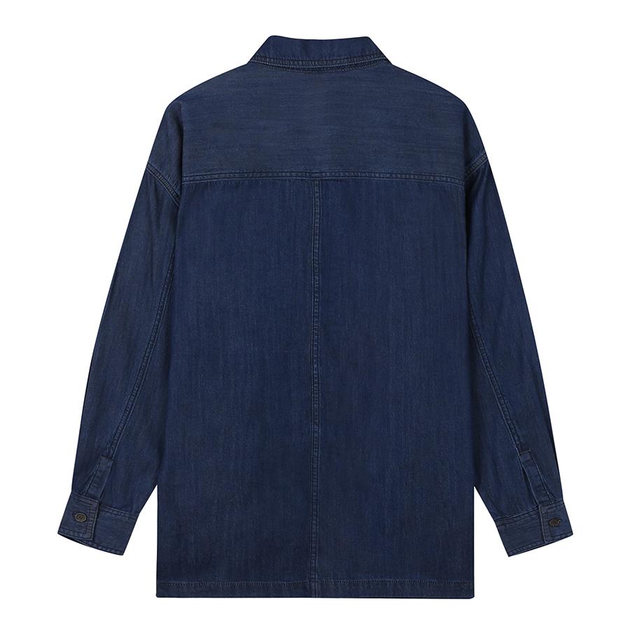 SIEG 6-Pocket Oversized Shacket Navy (Pibaa5012)