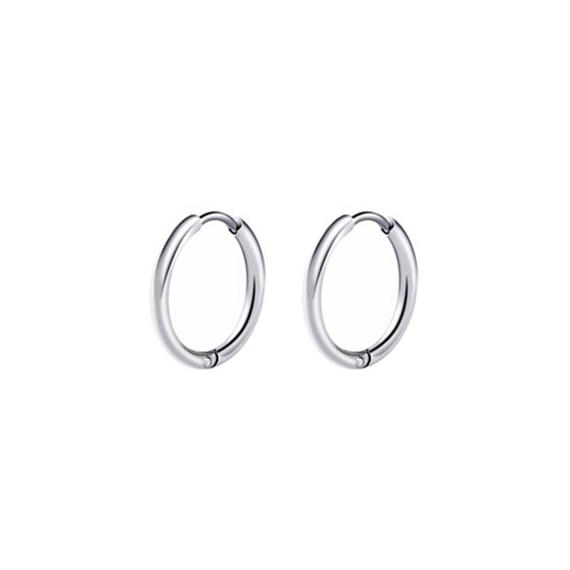 48 PCs European and American Stainless Steel Black Cross Stud Earrings