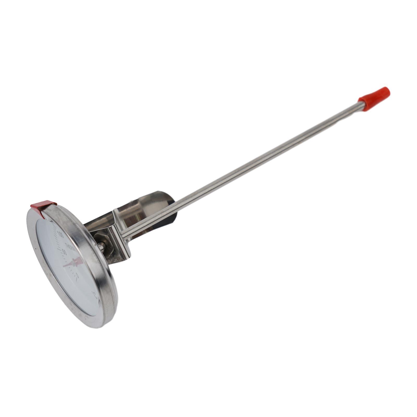 Large Dial Oil Temperature Gauge Food Safe Large Dial Metal Probe Reliable Food Thermometer Simple Structure Long Lasting China Mainland