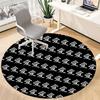 1pc Love Print Carpet, Round Non Slip Durable Large Size Office Carpet, Suitable for Office