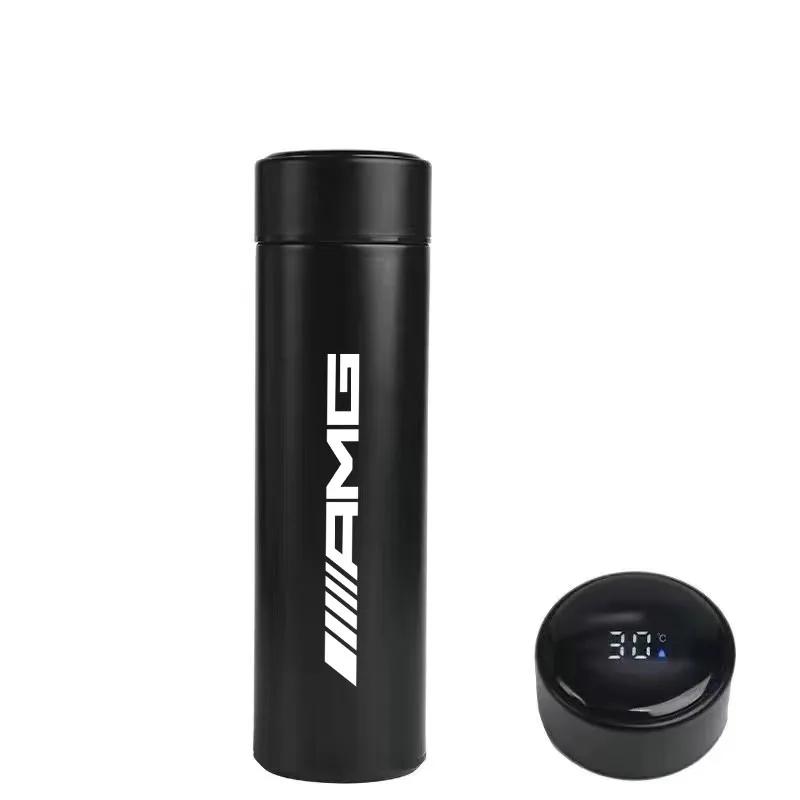 

Hot Car Sticker Portable Thermos Bottle Intelligent Stainless Steel Temperature Thermos Cup for Mercedes Benz AMG GLC W203 W206 чёрный