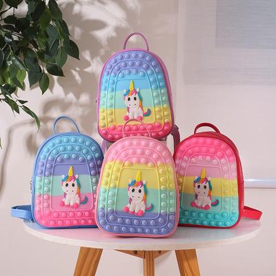 Children Bubble Music Backpack Silicone Decompression Cartoon New Style Pinching Music Children Schoolbag