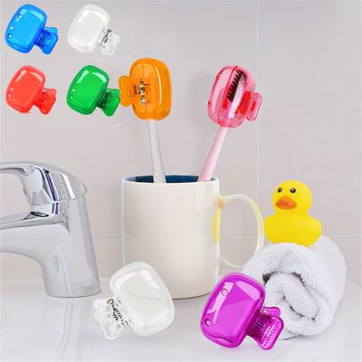 Portable Plastic Toothbrush Head Covers,Travel Toothbrush Protector Cap,Brush Pod Case Protective Clip For Household Travel