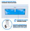White PVC Window, Tiltable, 80x40, New, 800x400, Top-hung, Double-glazed