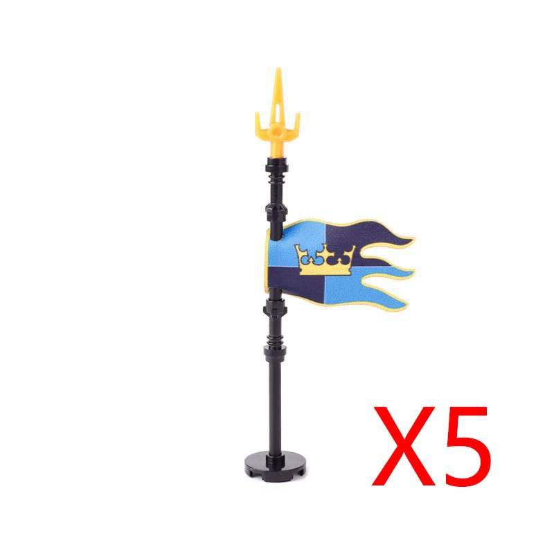 Military Building Blocks Solider Figures Medieval Crusaders Jerusalem Black Hawk Red Lion Knights Accessories Flags Vest MOC