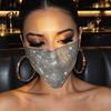 Sexy Nachtclub Requisiten Funkelnde Strass Gesichtsmaske, Glitzer Kristall Maskerade Bling Halb Exquisite Metallkunst Masken Abdeckungen für Damen Halloween