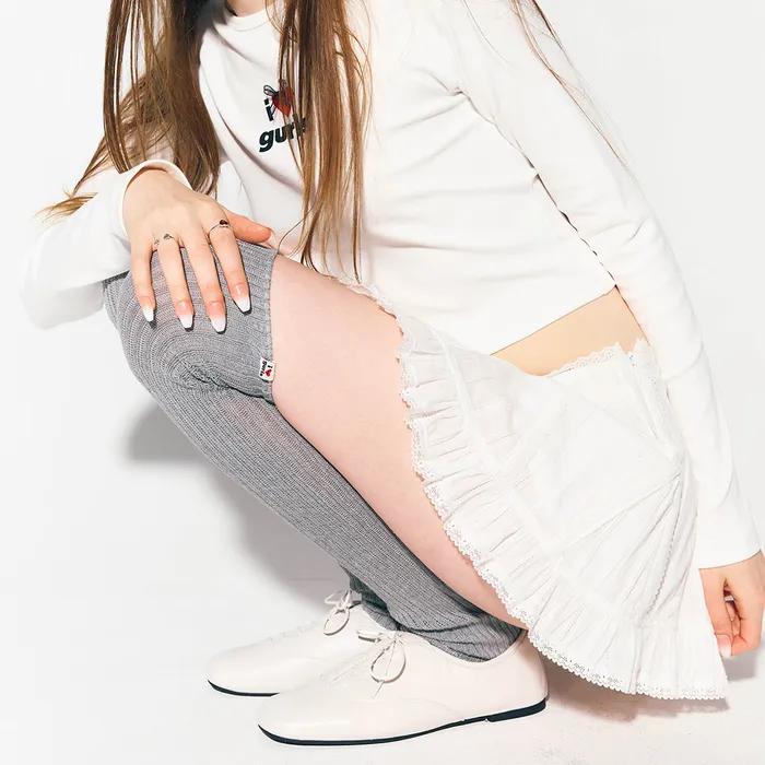 CALIE GURLS OVER KNEE SOCKS GRAY