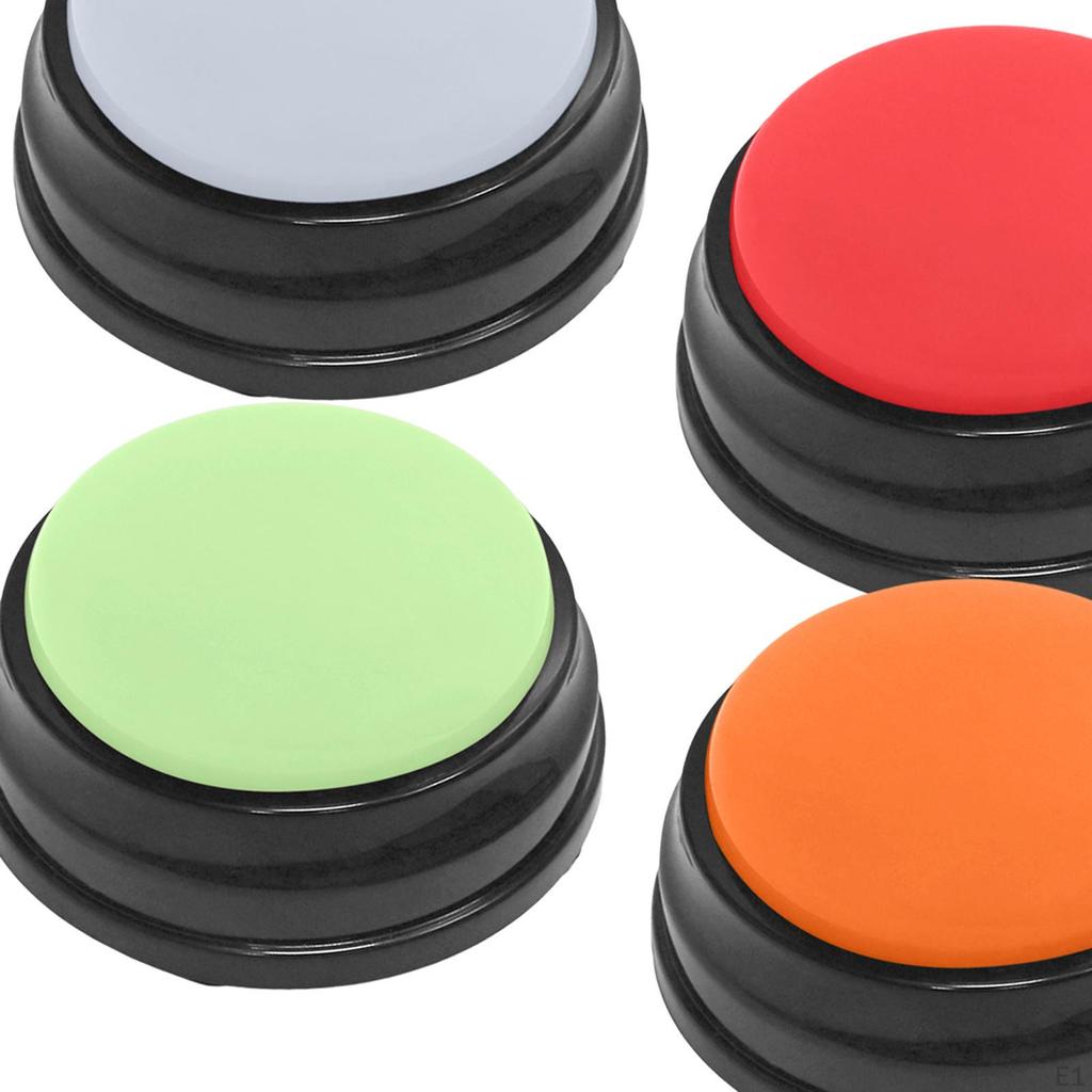 4Pcs Recordable Talking Buttons Dog Interactive Toy Educational Toys Noise Makers Voice Recording