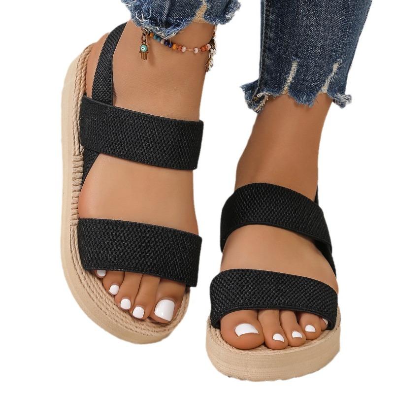 Women's Chunky Gladiator Sandals - Ins Fashion Single Strap Slides for Summer, Korean Style Platform Mules