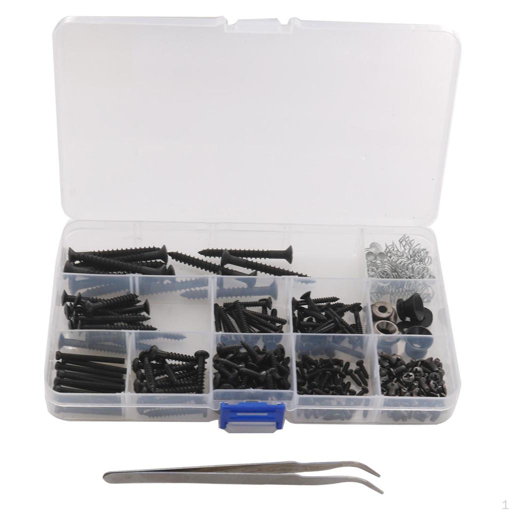 262Pcs Electric Guitar Screw Kit Mounting Screws DIY Hardware for Tuner