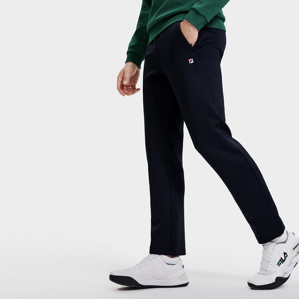 Fila Solid Color Embroidered Logo Tennis Elastic Waist Straight Leg Knitted Sports Pants Men Bottoms Royal-Blue A11M313602FNV