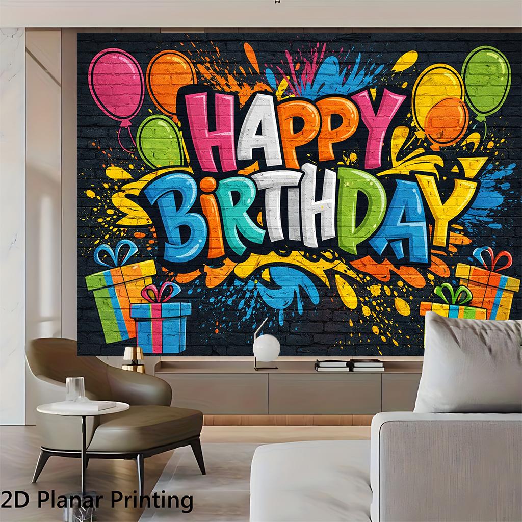 Party Backdrop Happy Birthday Birthday Photo Booth Background Wall Decor