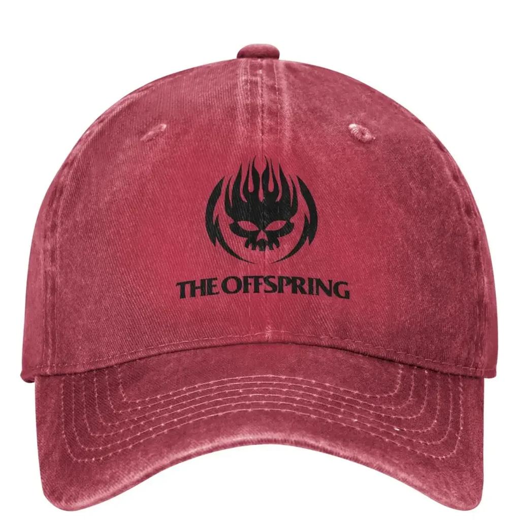 Punk The Offspring Black Logo Washed Baseball Cap Rock Music Band Trucker Dad Hat Unisex Adult Outdoor Sport SunProof Snapback Cap