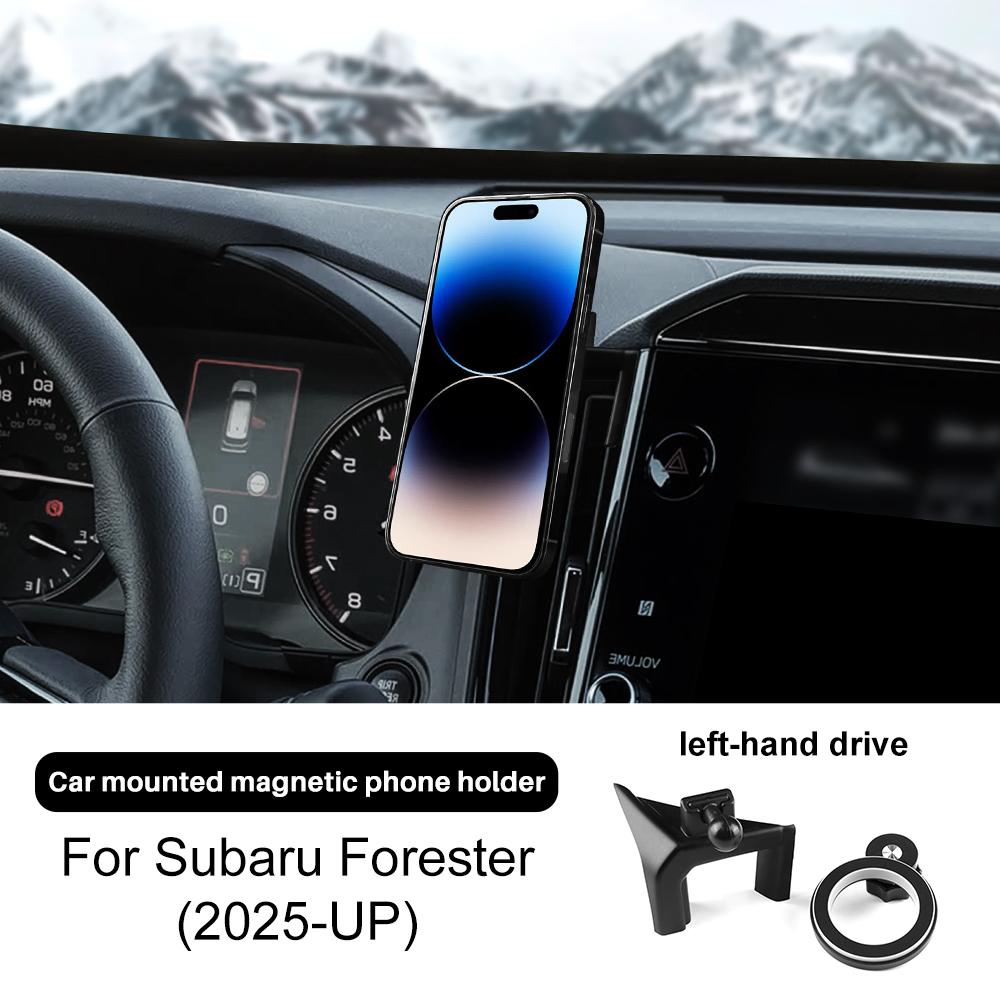 Магнитный гравитационный держатель для телефона для Subaru Forester 2025-ВЫПУСК LHD RHD Автомобильный гравитационный мобильный держатель Телефонный кронштейн Вращающийся зажим