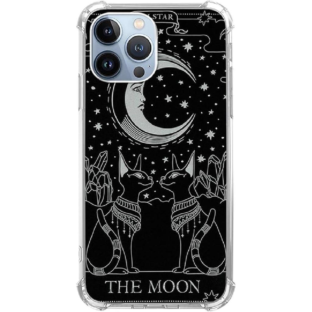 Red Christmas Snowflakes Phone Case Compatible with iPhone 14 Pro Max, Aesthetics Christmas Snowflakes Silicone Shockproof TPU Bumper Protective