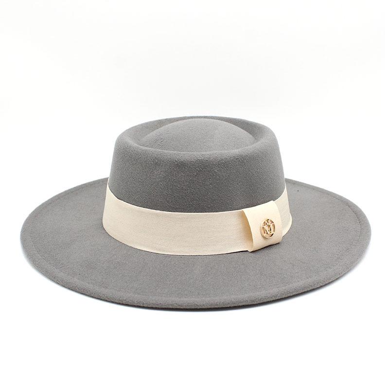 Hat Women'S Season Versatile Wool British Vintage French Celebrity Winter Felt Hat Hepburn Jazz Top Hat