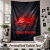 Wall Hanging Tapestry With Custom Name & Text, F1 Decorative Tapestry For Bedroom