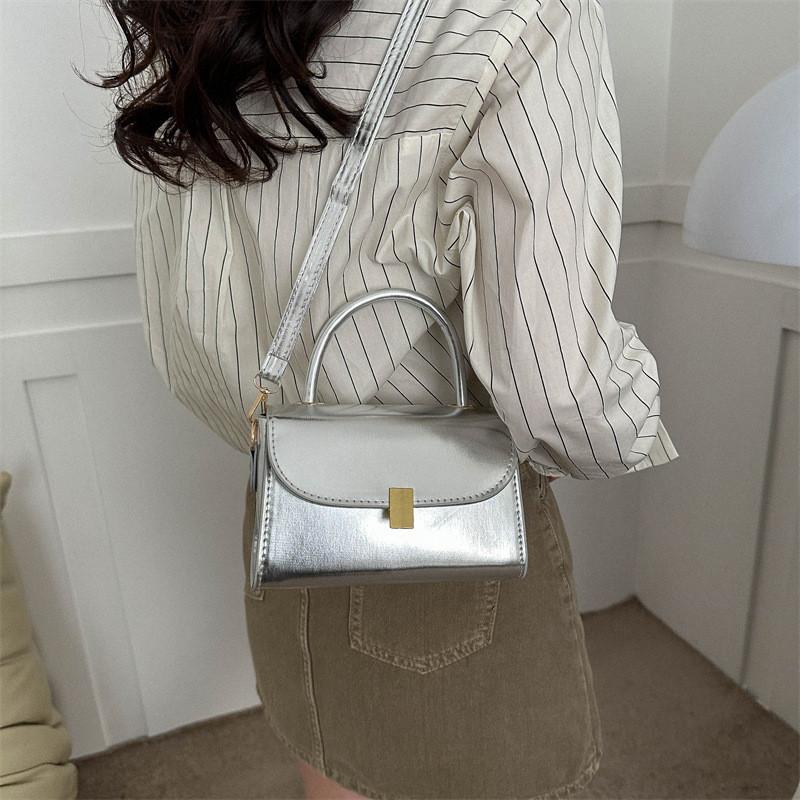 Trendy Street Style Fashion Fall Simple Single Shoulder Bag Medium Square Handbag