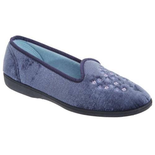 Sleepers Nieta ensfarget tøfler for kvinner/damer