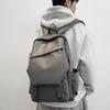 Men's Large Capacity PU Backpack Student Schoolbag Sports Computer Bag
