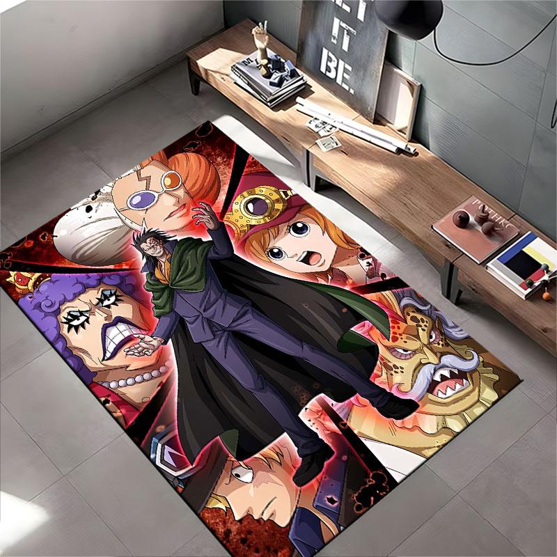 Anime-Style Character Collage suitable as a non-slip mat for the living room or bedroom sofa