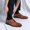 Pánské kožené boty business casual formální oxfordky pánské ploché boty