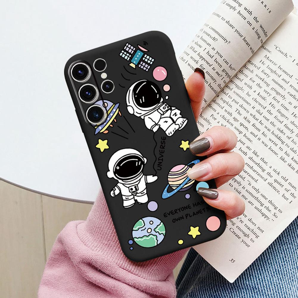 Space Astronaut Star Pattern Phone Case For Samsung Galaxy S26 S25 Ultra S24 S23 S21 S20 FE S22 Plus Silicone Shockproof Cover