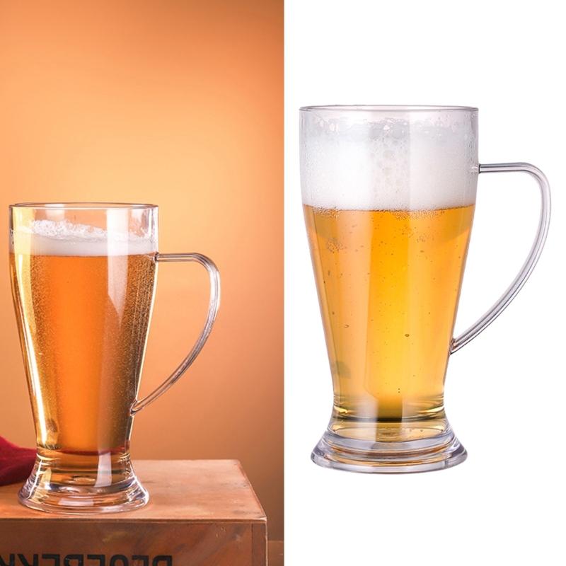Unzerbrechliche Acryl-Bierbecher, bruchsicher, Frühstücks-, Milch-, Kaffee-, Wasserkrug, Küchen-Trinkgeschirr, wiederverwendbarer Champagnerbecher