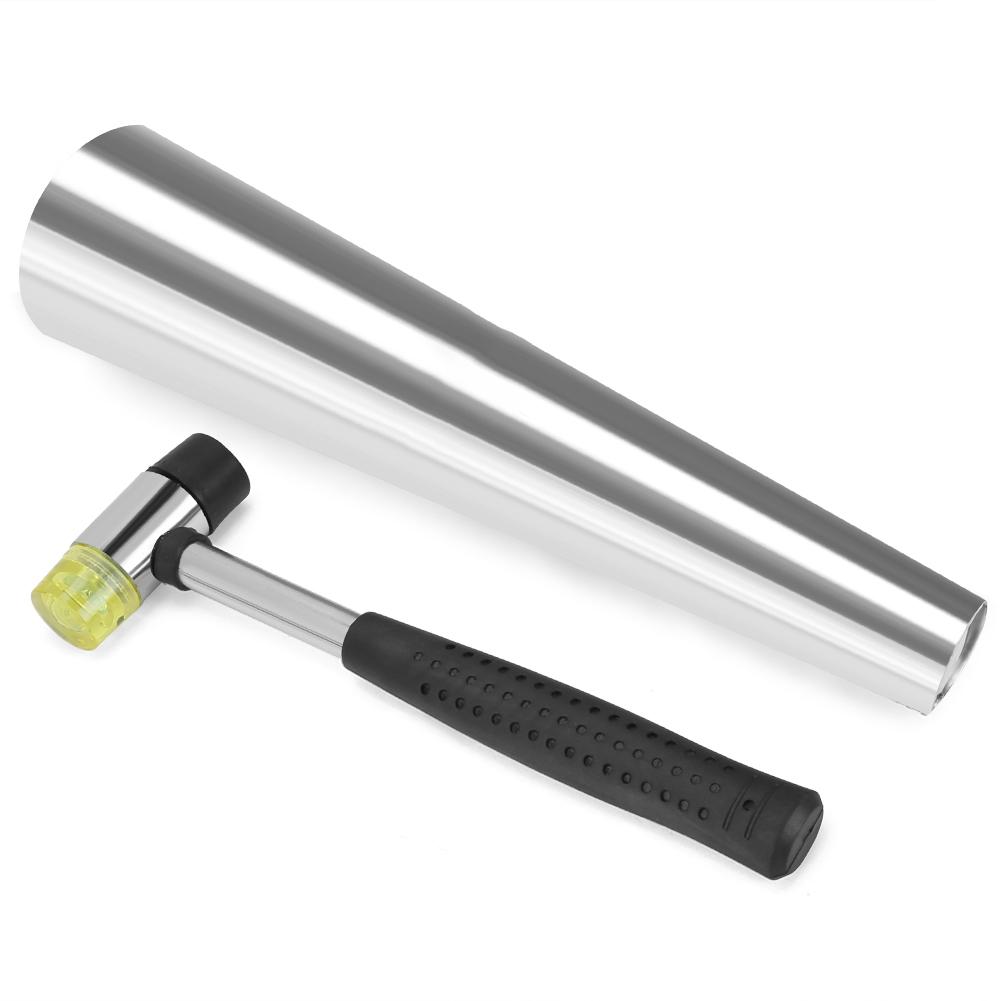 Round Bracelet Mandrel Measuring Rubber Hammer Stainless Steel Jewelry Making Tool