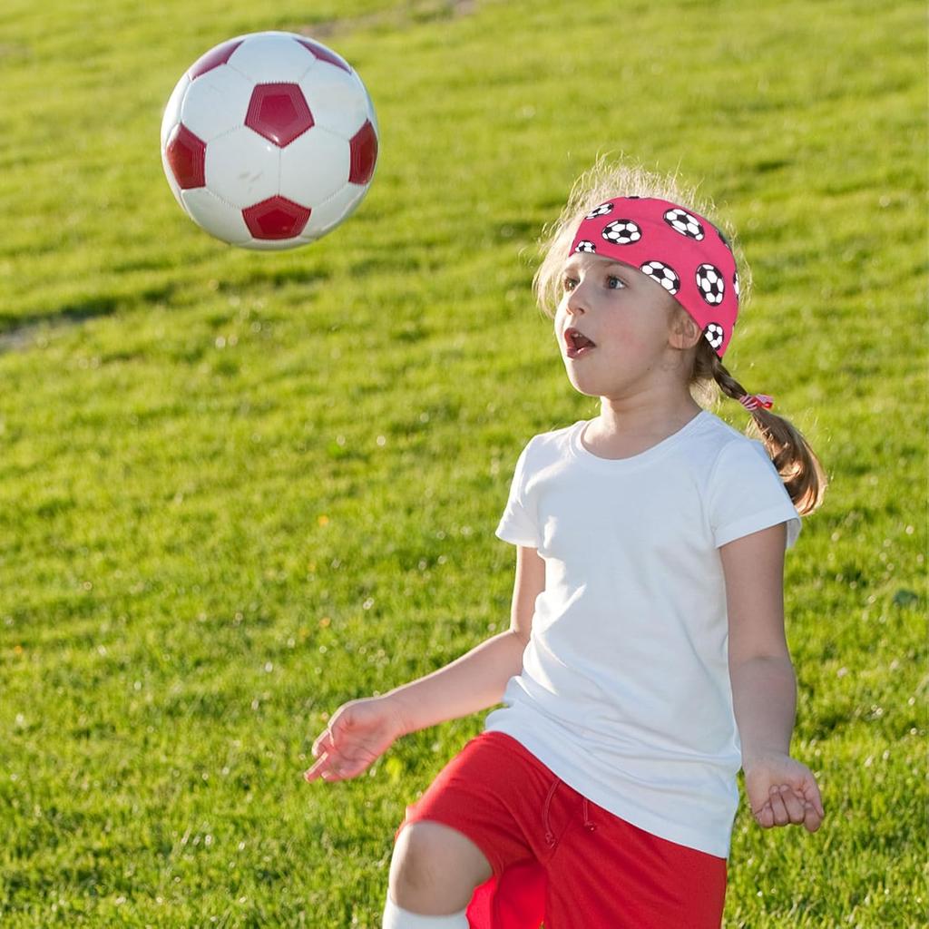 6 Pcs Soccer Headbands for Women Girls Elastic Sweatband Headbands Adjustable Athletic Headband for Daily, Running, Football