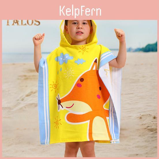 Hooded Kids Towel Cute Cartoon Bathrobe Exquisite Pattern Highly Absorbent Friendly To Skin Foldable Toddler Bathrobe