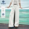 Navigare Women's 2026 Spring Three-Proof Casual Wide-Leg Pants