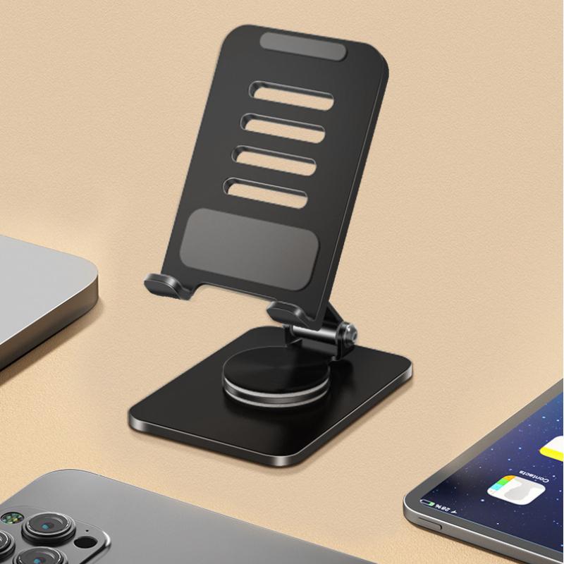 360° Rotating Mobile Phone Stand Desktop Vertical Folding Portable Painting Metal Mobile Phone Stand