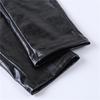 Autumn and Winter Ladies High Waist Casual Crocodile Pattern Leather Pants Casual Slim Fashion Zipper Foot Slim