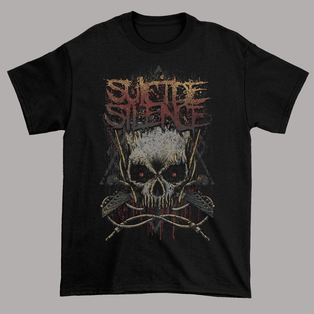 РЕДКАЯ винтажная футболка SUICIDE SILENCE Черная Размер S-4XL Унисекс BL156 S