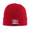 Berretto Lavorato a Maglia Caldo con Bandiera Norvegese Moda Cappello Berretto Autunno Inverno Cappelli Beanie da Esterno per Uomo Donna Adulto
