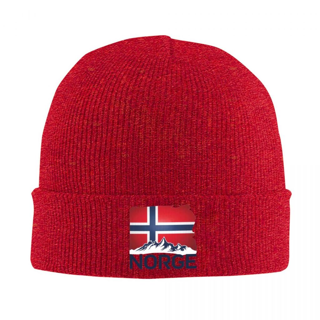 Berretto Lavorato a Maglia Caldo con Bandiera Norvegese Moda Cappello Berretto Autunno Inverno Cappelli Beanie da Esterno per Uomo Donna Adulto