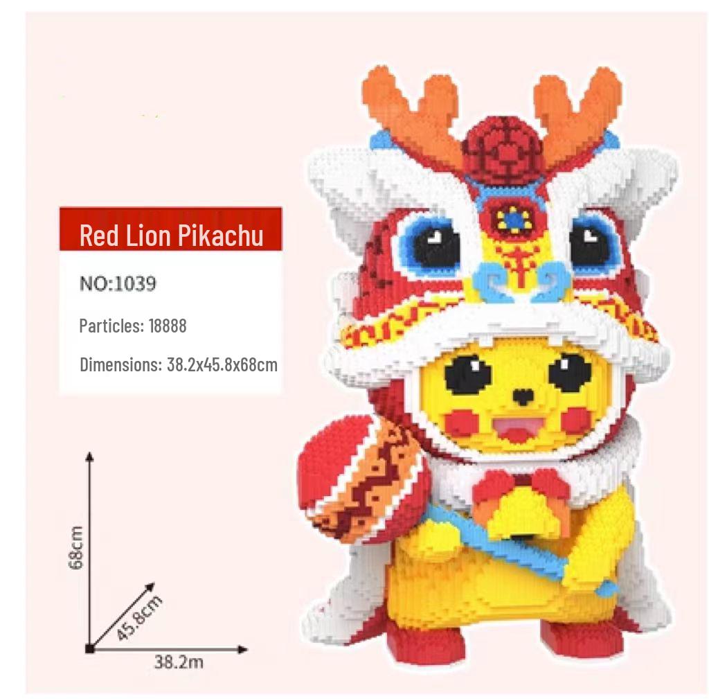 Girls' Compatible Lego: Violent Bear Building Block Series - Educational Micro-Block Interlocking Toys & Gifts