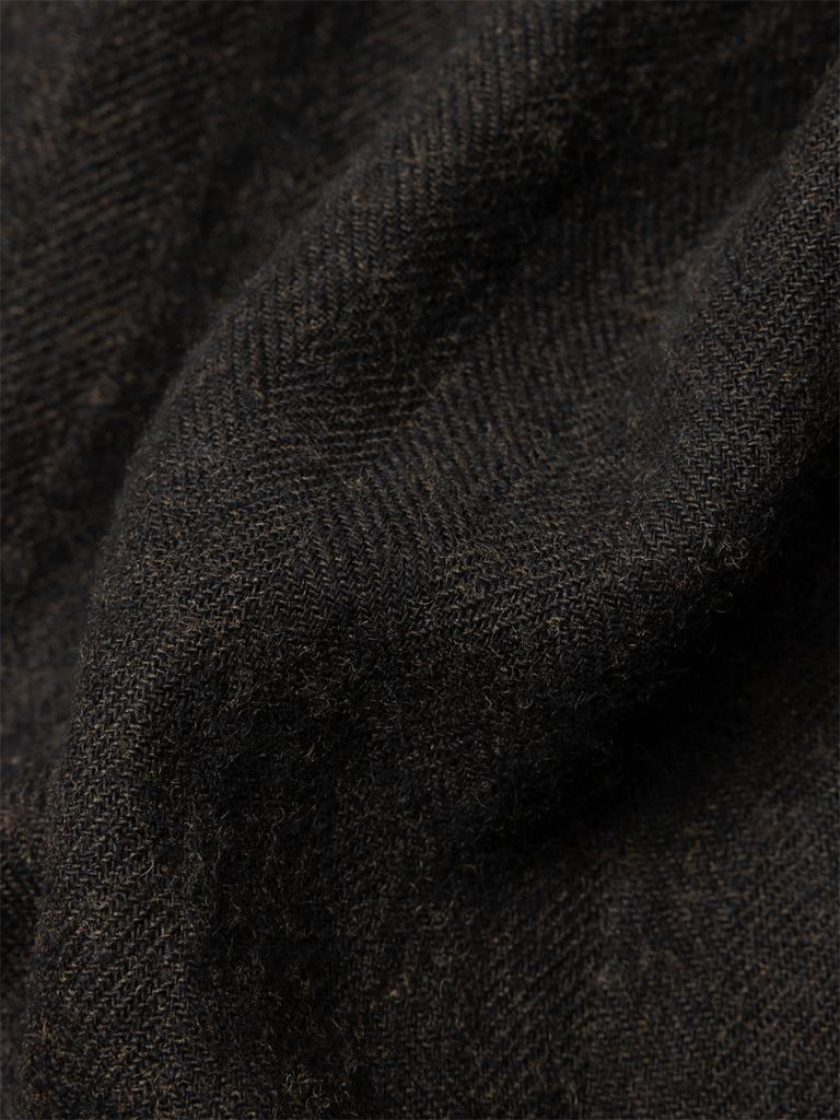 Atelier Deldio Wool Linen Herringbone Blouson (Ink Black)