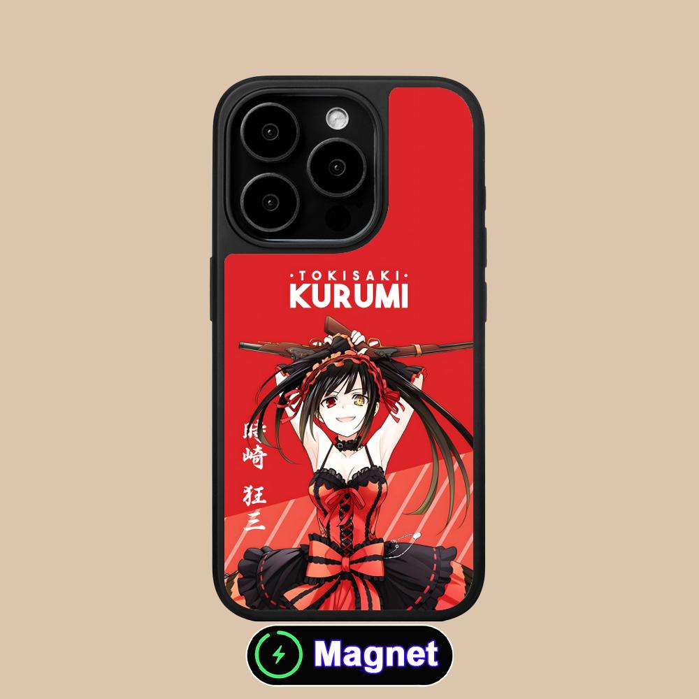 Date a Live Kurumi Tokisaki Matte Surface Magsafe Mobile Phone Case for iPhone 17 16 15 14 13 12 11 Air Pro Max Plus Colorful