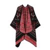 Women's Ethnic Shawl: Northwest Travel Cape, Thick Warm Scarf Cloak