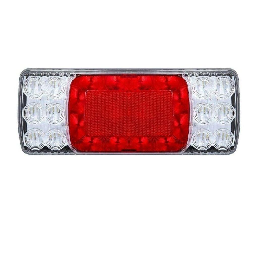 Universelle Rückleuchteneinheit LED-Lampe Hinten Kombination Universell LKW Anhänger Bus Freightliner Brems-Blinkleuchte (L+R) (24 Volt)