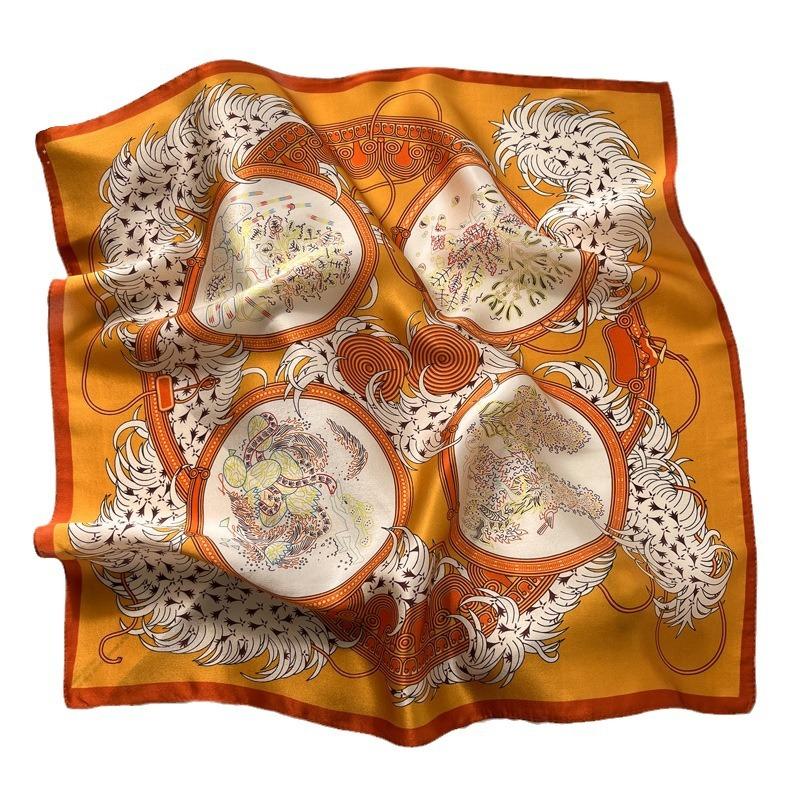 Luxury Brand 100% Real Silk Scarf Women Square Neck Tie Shawls Wraps for Ladies Foulard Scarves Pashmina Female Hijab Bandana